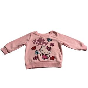 Hello Kitty Pink Fleece Sweatshirt Size 12 months